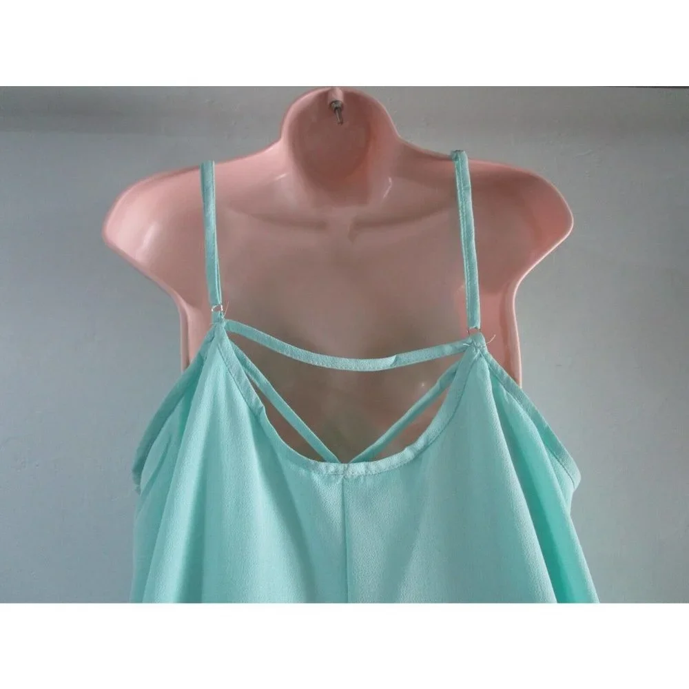 Maze Collection Mint Green XL Dress Side Tail  Partially Lined Poly Crepe NWT - Picture 5 of 12